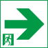 通路誘導灯用適合表示板 右